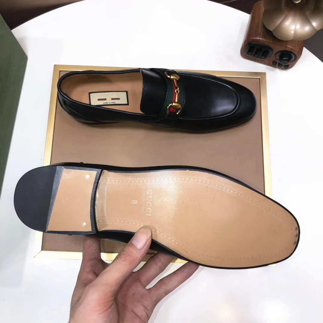 Men's shoes 💰580💰[GUCCI—Gucci] The latest high-end version of Gucci. Official website new model. Available at the same time at counters, the uppers are made of original cowhide imported from Italy/matched with the original special material splicing design concept; "highlight, high-end, grade, extravagance" and exquisite workmanship (original mesh fabric) sole: original factory special outsole size (38-45) (custom-made 45 non-returnable)